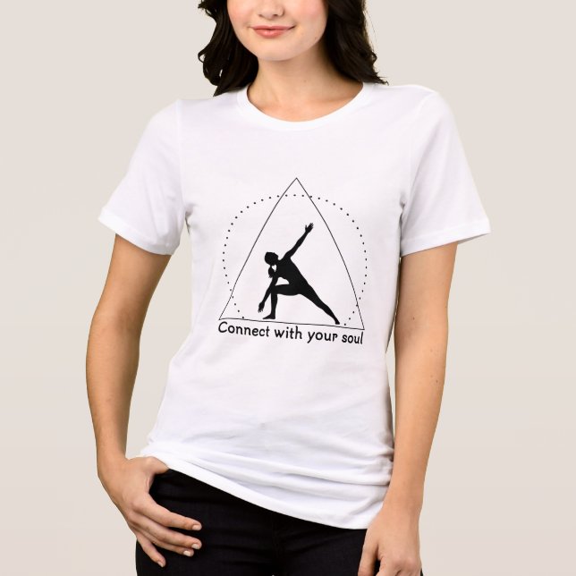 T-shirt En Tri-matière Yoga Triangle Pose Emblem (Recto)