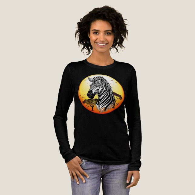 T-shirt En Tri-matière Zebra African Savanna Wild Animal (Recto complet)