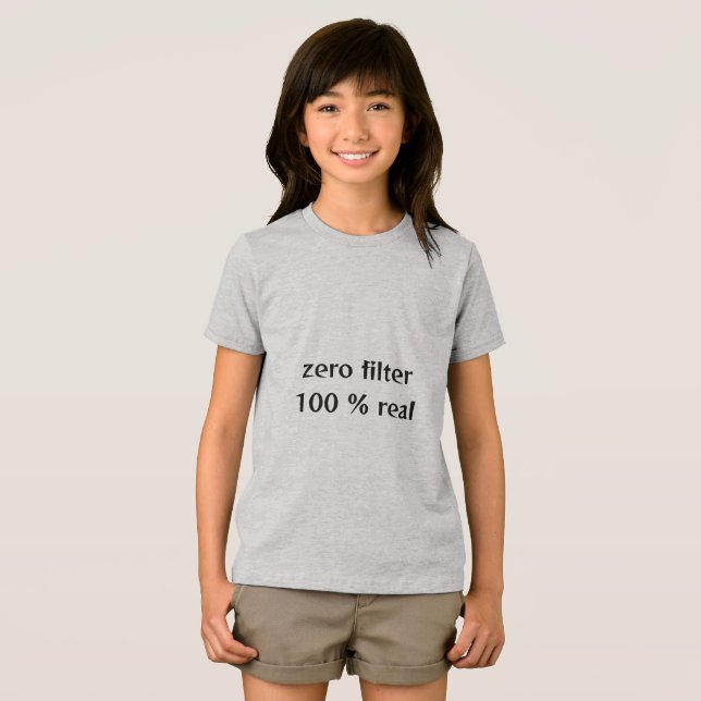 T-shirt En Tri-matière zéro filtre 100 % réel en gris (Recto plein)