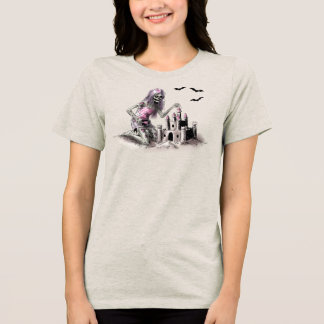 T-shirt En Tri-matière Zombie d'été construisant des châteaux de sable