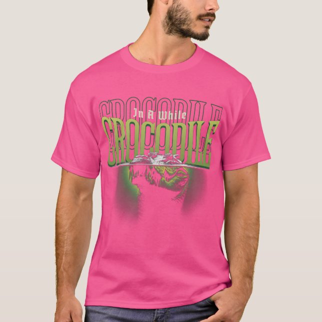 T-shirt En un temps Crocodile amusant Graphisme pour l'amo (Devant)