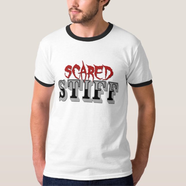 T-shirt encadré raide effrayé (Devant)