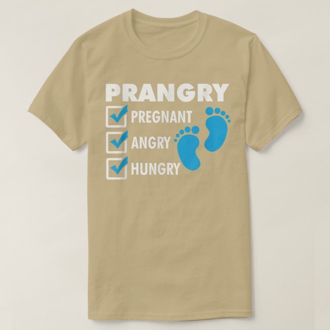 T-shirt Enceinte en colère Faim Faim Futur Maman Grossesse (Design devant)