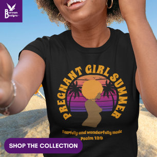 T-shirt ENCEINTE FILLE ÉTÉ Texte chrétien personnalisé