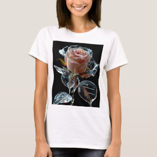 T-shirt "Enchantant Rose De Glace : Une Blossom De Verre T