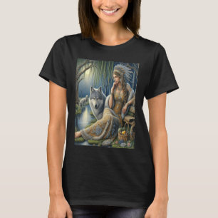 T-shirt Enchantement Lune dans la Forêt Mystique