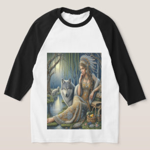 T-shirt Enchantement Lune dans la Forêt Mystique