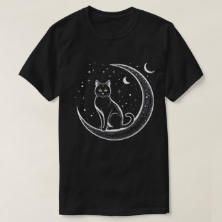 T-shirt Enchanter des chats debout dans la lune