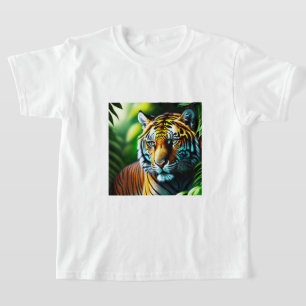 T-shirt Enchanter Le Tigre De La Jungle - Fierce Et Gratui