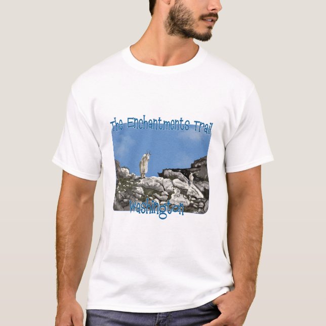T-shirt Enchantments Trail Mountain Chèvres, Washington (Devant)