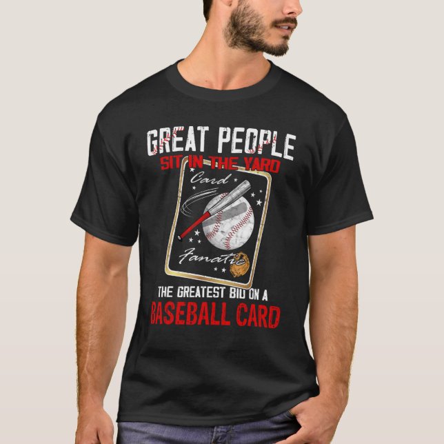 T-shirt Enchérir sur une carte de base-ball Collecteur de  (Devant)