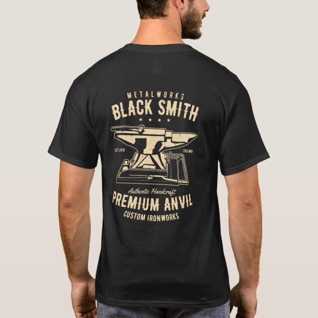 T-shirt Enclume de forgeron de Metalworks (Dos)