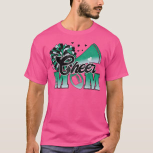 T-shirt Encourage Maman Plus Grand Fan Cheerleader Noir Ve
