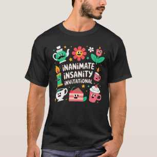 T-shirt Encre Créatrice Inanimée Insanité Noir Et Blanc