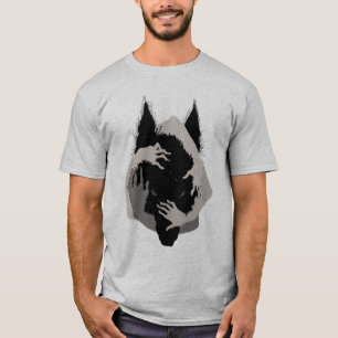 T-shirt Encre parlante Fantasy V05 LOUP NOIR