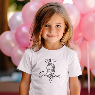 T-Shirt Endlich Schulkind Schultuete 1 Klasse Einschulung