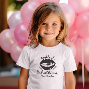 T-Shirt Endlich Schulkind Schultuete 1 Klasse Einschulung