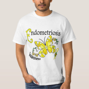 T-shirt Endométriose du papillon 2 en verre souillé