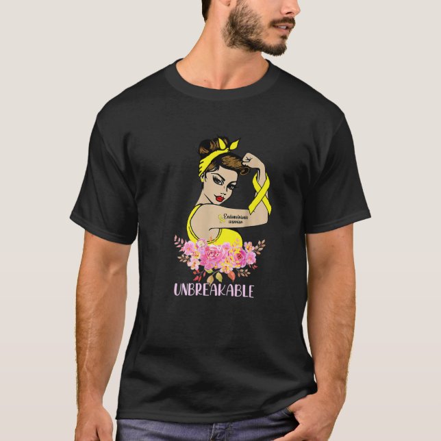 T-shirt Endometriose Guerrier Arme Incassable Tatouage Str (Devant)