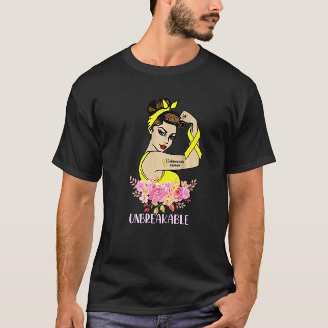 T-shirt Endometriose Guerrier Arme Incassable Tatouage Str (Devant)