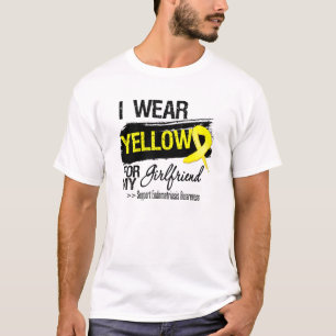 T-shirt Endométriose jaune de ruban d'amie