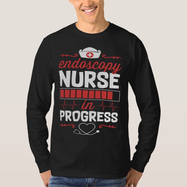 T-shirt Endos Nurse In Progress Nursing School Student Col (Devant)
