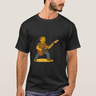 T-shirt Energetic man playing guitar