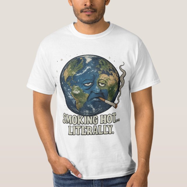 T-shirt Énergie de la planète brûlée (Devant)