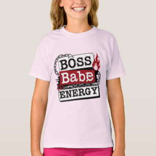 T-shirt Énergie de patronne – Tee-shirt rose Power