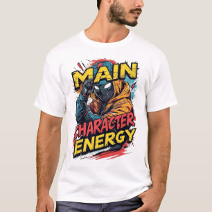 T-shirt Energie de Personnage Principal Super-héros Cyberp