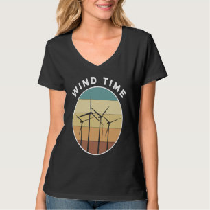 T-shirt Énergie de turbine éolienne Temps Rétro Vintage