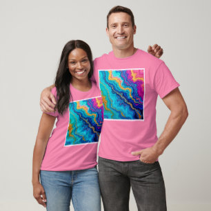 T-shirt Énergie mystique sarcelle et or