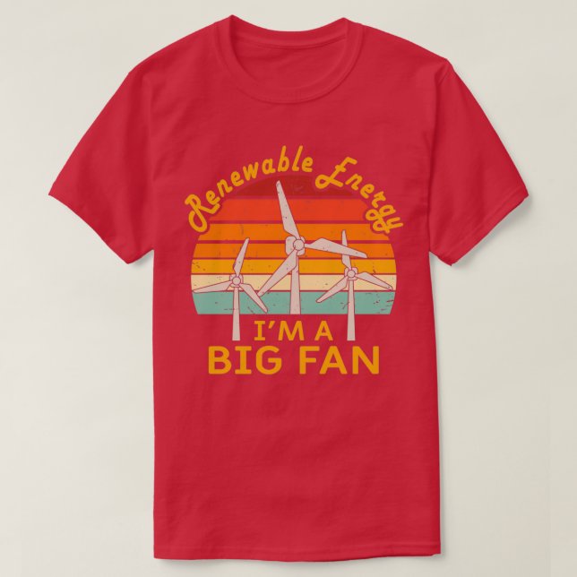 T-shirt Énergie Renouvelable Énergie Éolien Ix27m Un Gros  (Design devant)