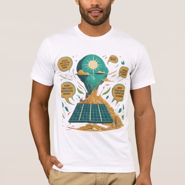 T-shirt énergie verte, panneau solaire (Devant)
