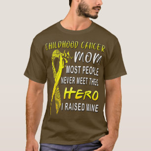 T-shirt Enfance Cancer Fighter Maman Mon Fils Est Mon Héro