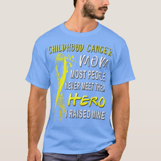 T-shirt Enfance Cancer Fighter Maman Mon Fils Est Mon Héro