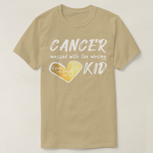 T-shirt Enfance Cancer mauvais enfant 1307 (Design devant)