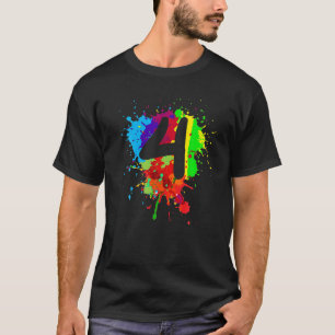 T-shirt Enfant 4 ans Garçon Anniversaire Cadeau Peinture c