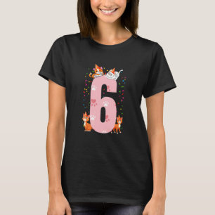 T-shirt Enfant 6ème anniversaire de chat célébrant 6 ans c