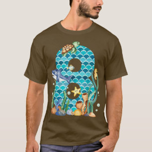 T-shirt Enfant 8e anniversaire Sea Fish Ocean Animarium 8
