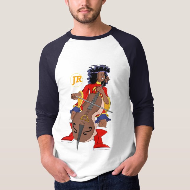 T-shirt Enfant Afro sur violoncelle (Devant)