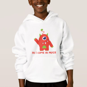 T-shirt enfant alien orange et vert pour la paix