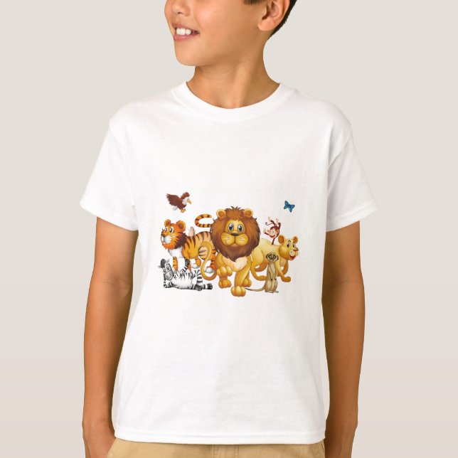 T-shirt enfant amis animaux (Devant)
