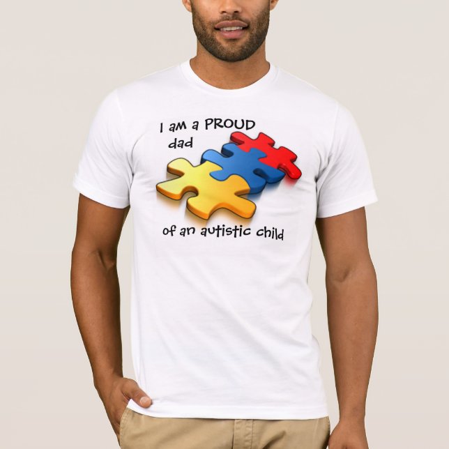 T-shirt Enfant autiste de papa fier (Devant)