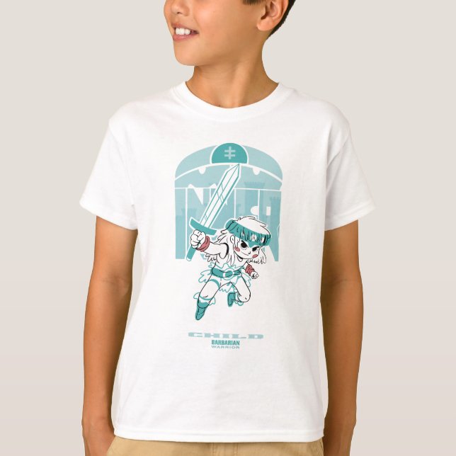 T-shirt Enfant autochtone avec épée (Devant)