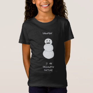 T-shirt enfant avec bonhomme de neige citrouille