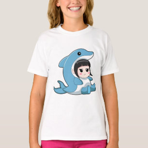 T-shirt Enfant avec costume de dauphin