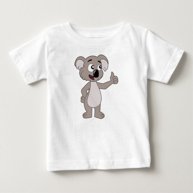 T-shirt enfant avec dessin animé de l'ours de koal (Devant)