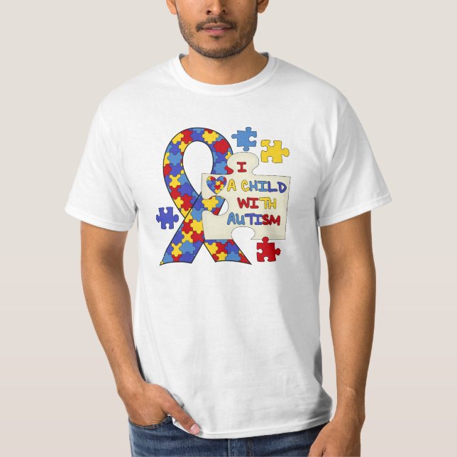 T-shirt Enfant avec le ruban de sensibilisation sur (Devant)