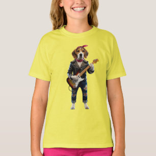 T-shirt Enfant Beagle Mignon Star du Rock